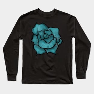 Blue Pearl Rose Long Sleeve T-Shirt